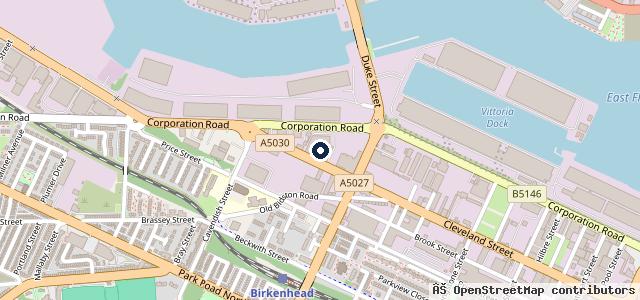 Map showing the location of Wirral car and commercial repairs ltd