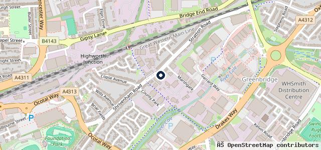 Map showing the location of Marshgate Garage