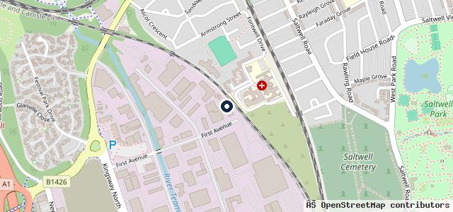 Map showing the location of Tanfield Body Repair