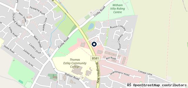 Map showing the location of Corner House Garage