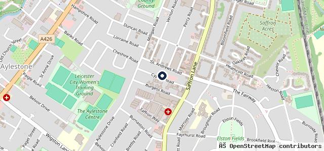 Map showing the location of A1 Car Repair Leicester
