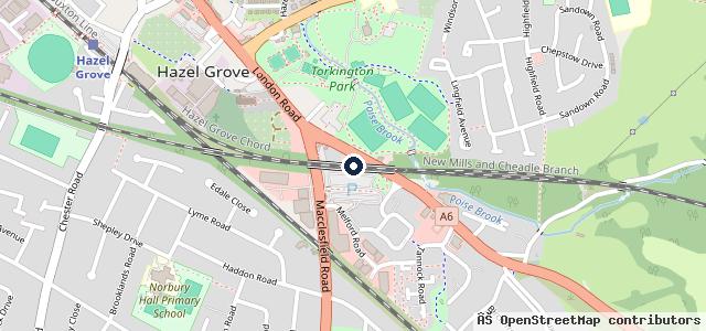 Map showing the location of Midland Garage