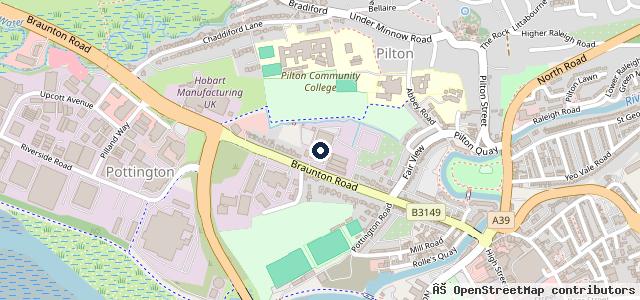 Map showing the location of Marshall Volkswagen Skoda Barnstaple