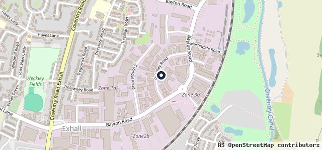 Map showing the location of Potters Green Service Station Ltd