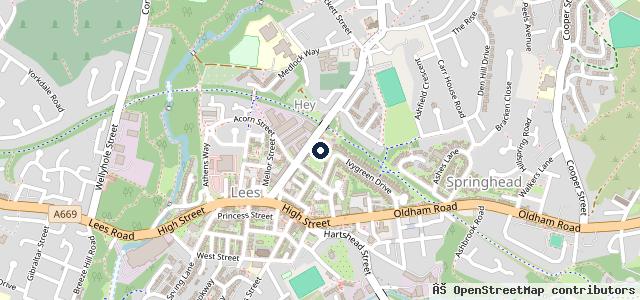 Map showing the location of Village Motors