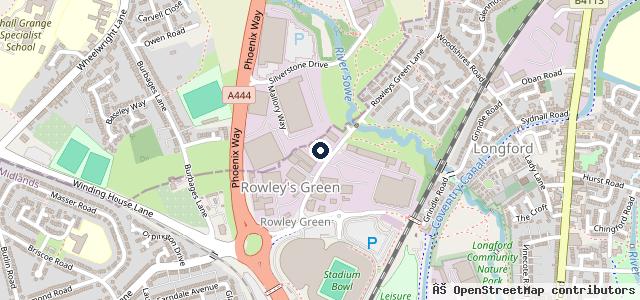 Map showing the location of Rowley Auto Services Limited
