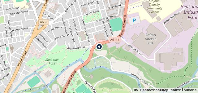 Map showing the location of Evans Halshaw Ford Burnley