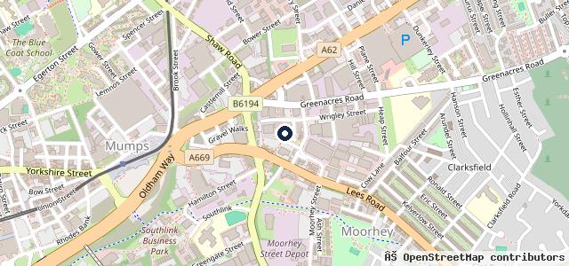 Map showing the location of Mount Pleasant Garage
