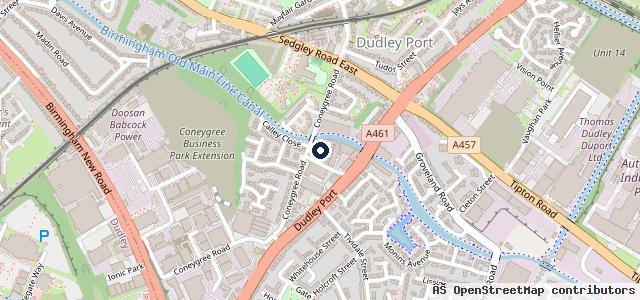 Map showing the location of AA autos Midlands