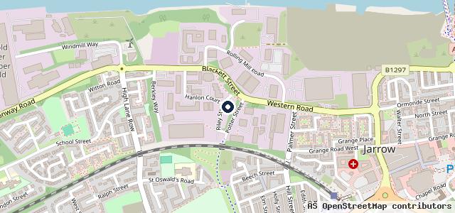 Map showing the location of Jarrow part exchange