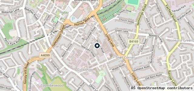 Map showing the location of Peter Maddocks Garage
