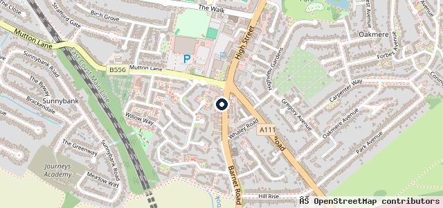 Map showing the location of Kwik Fit