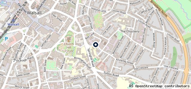 Map showing the location of James Price's Garage