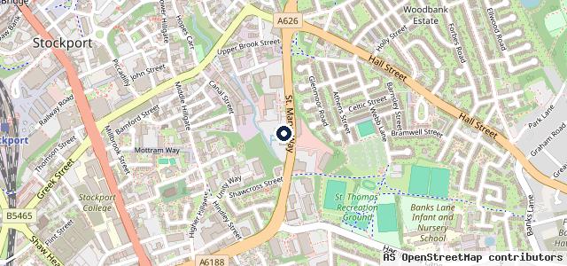 Map showing the location of RRG Toyota Stockport