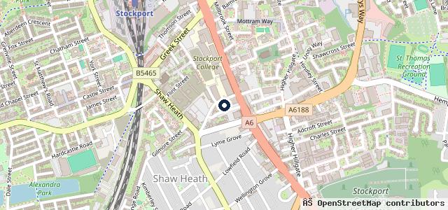 Map showing the location of A6 Autos