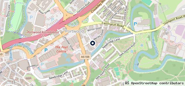 Map showing the location of A. C. Body Repairs Stockport
