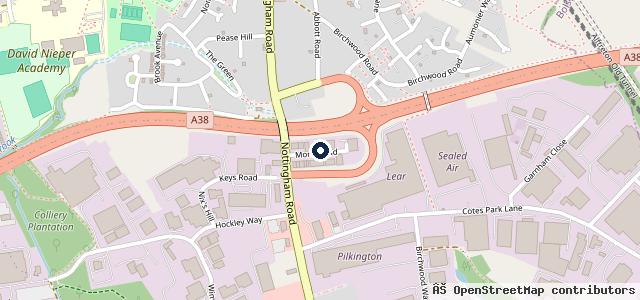 Map showing the location of Amber Autos (Alfreton) Ltd