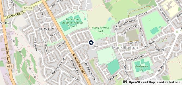 Map showing the location of Westgate Garage