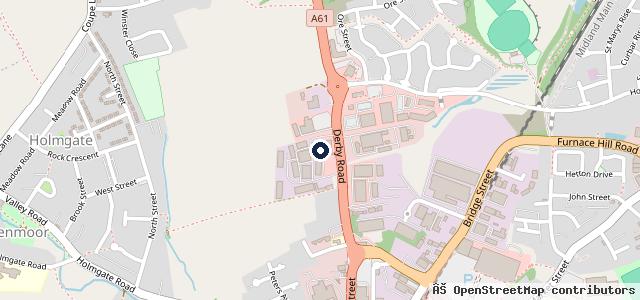 Map showing the location of Bridge Street Motor Sales