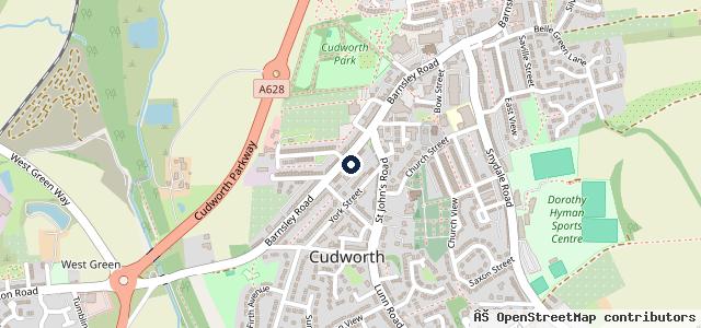 Map showing the location of Barnsley Community Alliance