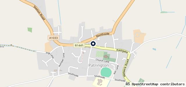 Map showing the location of Patrington Garage