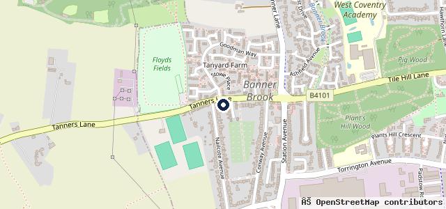 Map showing the location of NWC Auto Services | Coventry