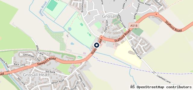 Map showing the location of KD Car Repairs , Gnosall