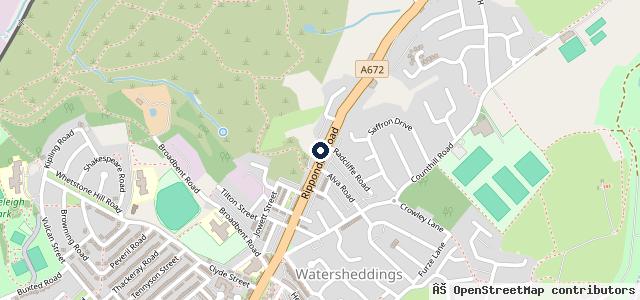 Map showing the location of Moorside Garage