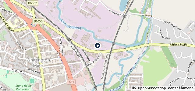 Map showing the location of Northside Garage
