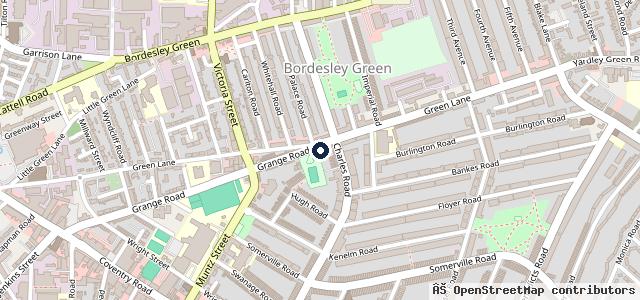 Map showing the location of Green Lane Tyres