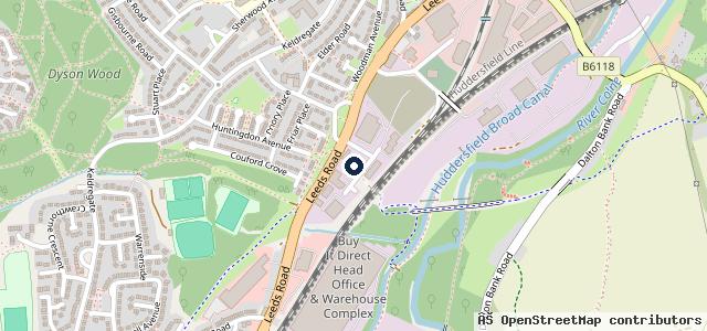 Map showing the location of VANQUISH Auto Service Centre Huddersfield