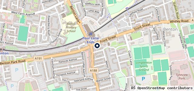 Map showing the location of Kwik Fit