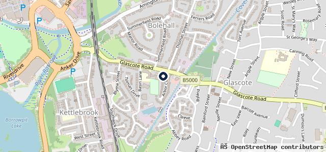 Map showing the location of Motor Vehicle Services (Tamworth) Ltd
