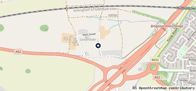 Map showing the location of Saxondale Garage