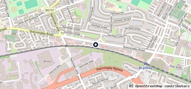 Map showing the location of Bramley Tyres Open 7 Days