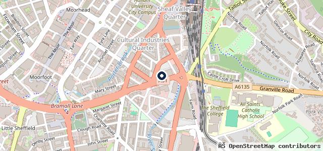 Map showing the location of Europa - Mercedes, Subaru, Mitsubishi, Prestige Cars Sheffield