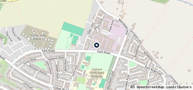 Map showing the location of Furlong Street Garage