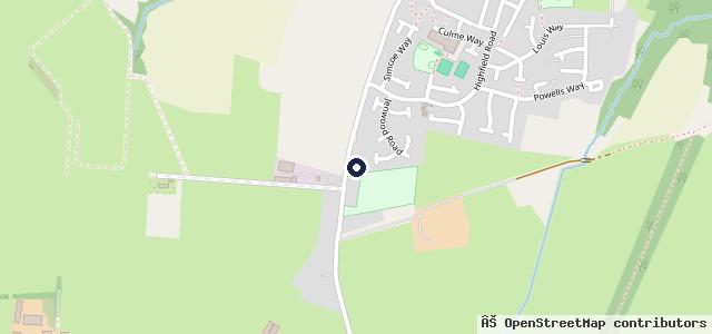 Map showing the location of Highfield Garage
