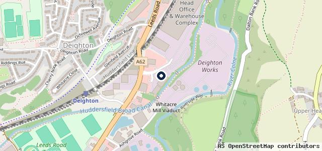 Map showing the location of Huddersfield Audi