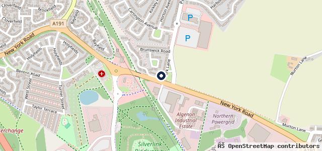 Map showing the location of Evans Halshaw Vauxhall Shiremoor
