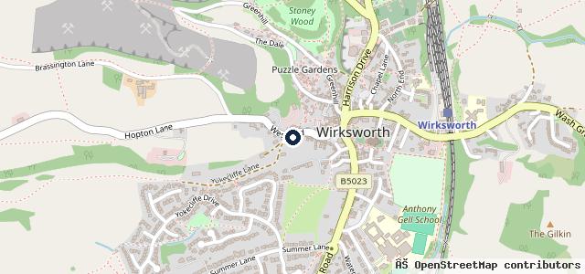Map showing the location of Almark garage