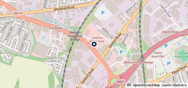 Map showing the location of Evans Halshaw Vauxhall Leeds