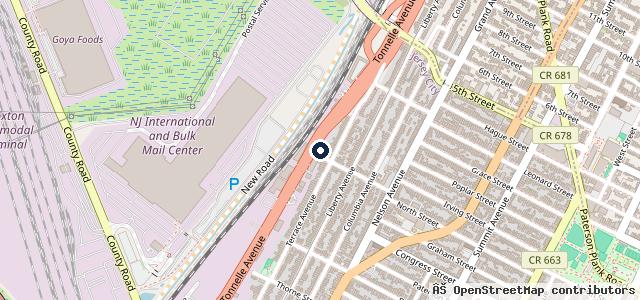 Map showing the location of Central Getty